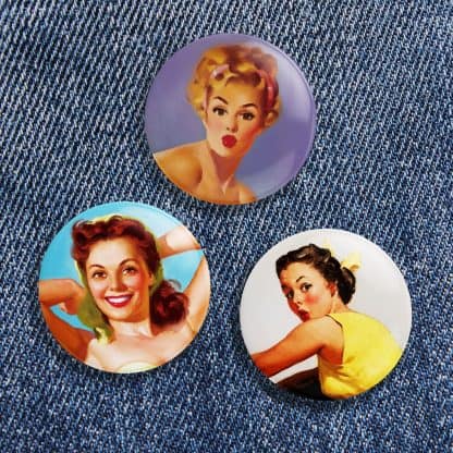 Vintage Pinup Button Pack No 1
