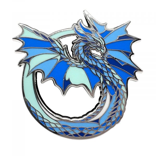 The Azure Dragon hard enamel pin exclusive from The Retrograph