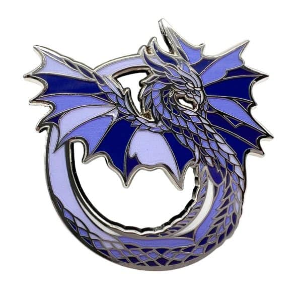 The Violet Dragon hard enamel pin exclusive from The Retrograph