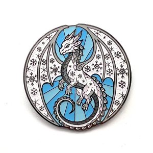 Frost Fae Dragon Hard Enamel Pin