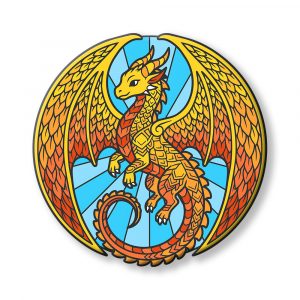Autumn Fae Dragon Hard Enamel Pin