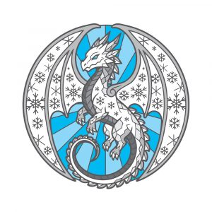 Frost Fae Dragon Hard Enamel Pin